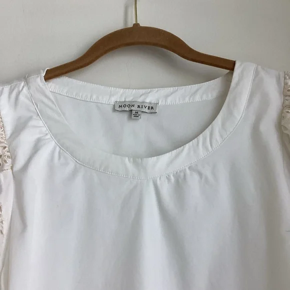 Moon River Dress Womens
Medium Ivory Embroidered Eyelet Puff Sleeves Feminine - Picture 6 of 14